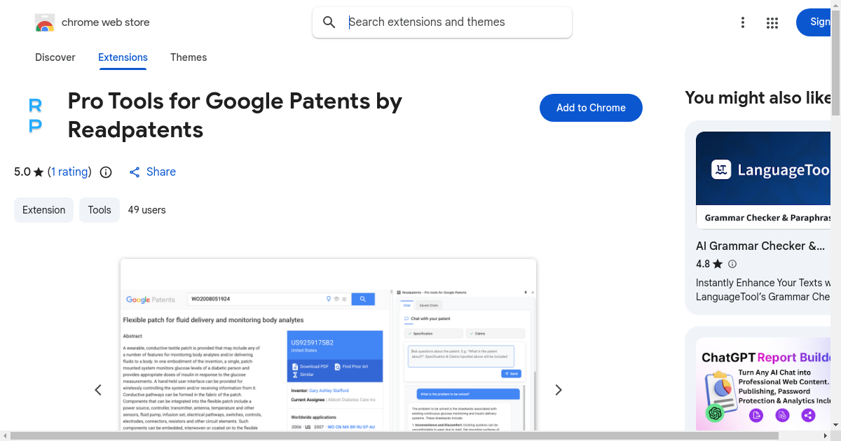Pro Tools for Google Patents